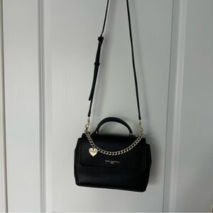Karl Lagerfeld Paris Reina Satchel Black Gold New Without Tags